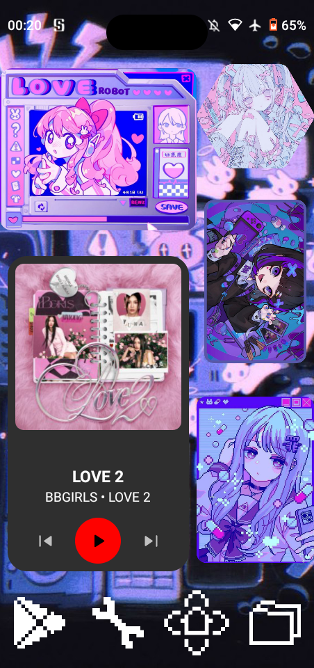 The aesthetic I went with was retro cybercore with lots of anime waifus, hehe.